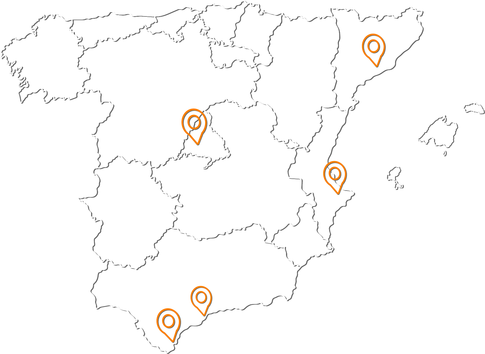 Mapa de las sedes de Ramírez